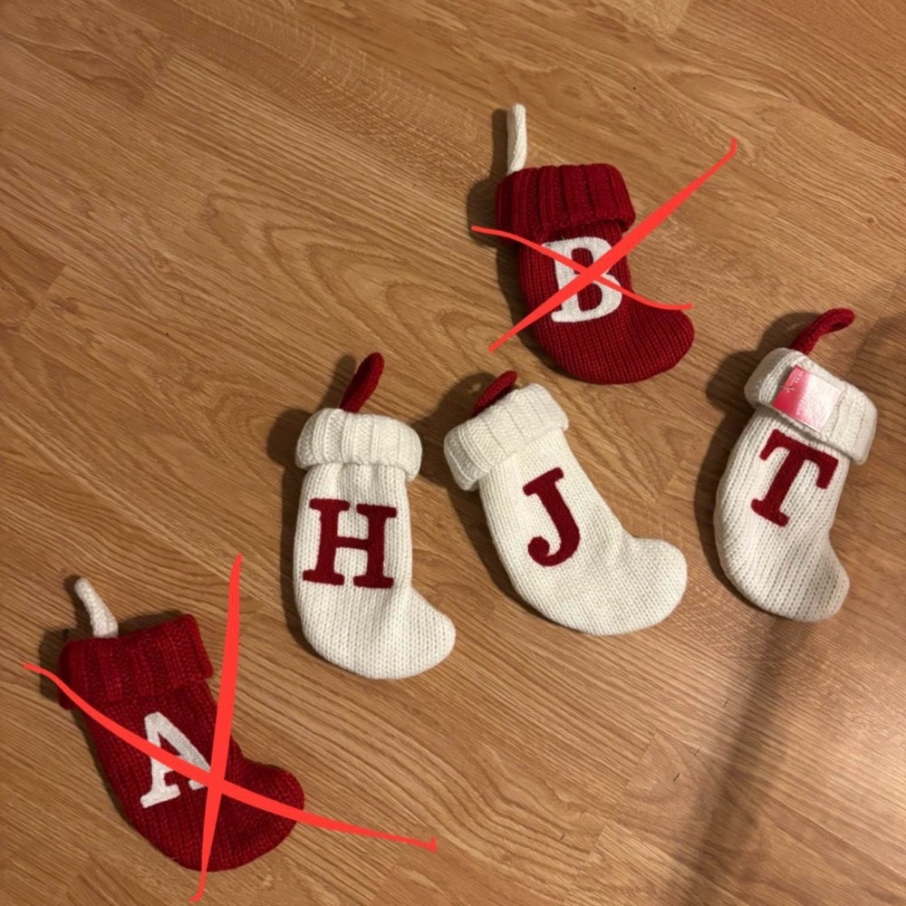White ONLY Mini Christmas Stocking